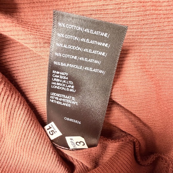 Pilcro Anthropologie Ribbed Halter Tank Top Terracotta Clay XL Boho - Picture 5 of 7